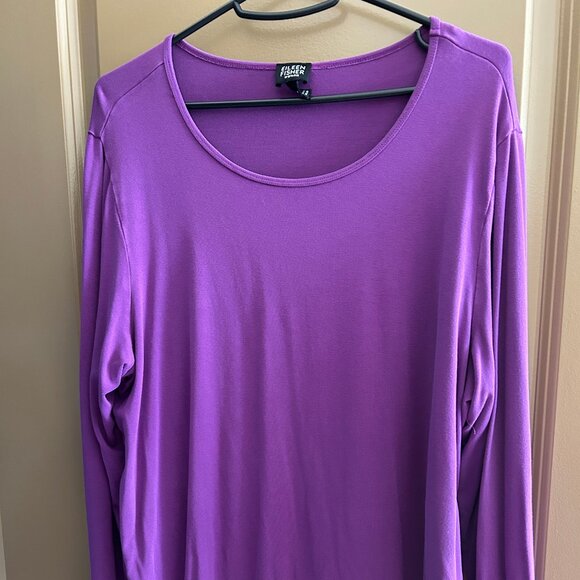 Eileen Fisher Long Sleeve Tee - Picture 1 of 2